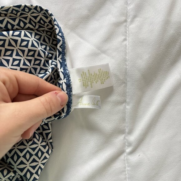 Anne Cole Swimwear Swimsuit One Piece Womens Size 12 Bandeau Halter Blue Summer - Picture 9 of 10